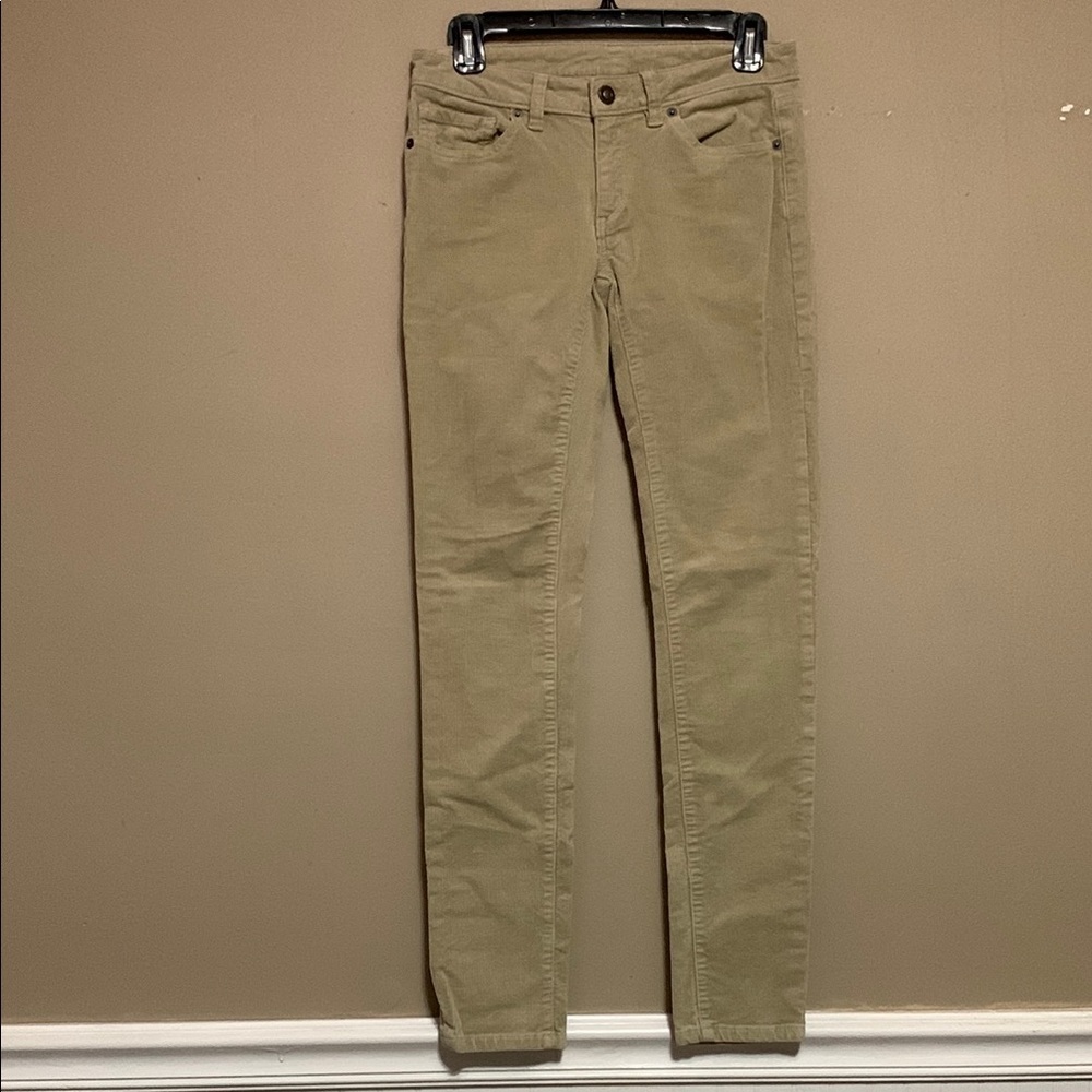 Patagonia Women’s Fitted Corduroy El Cap Khaki Pants SZ 26 Western Boho Cowgirl